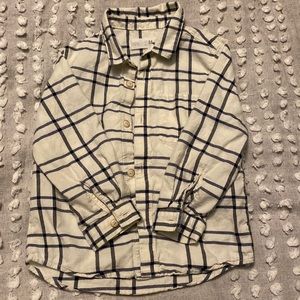 Zara Boy’s Flannel Check Button Down Shirt sz 2-3